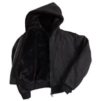 Mismatch NYC/Fur Hooded Jacket BLACK