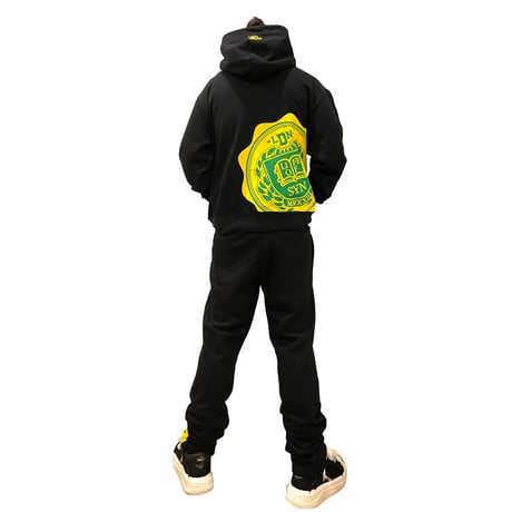 SYNA WORLD / Logo college Hoodie (BLACK)
