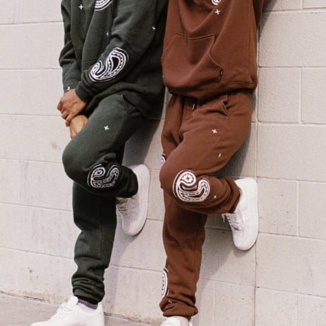 EPTM/PAISLEY SWEAT PANTS  ”BROWN"