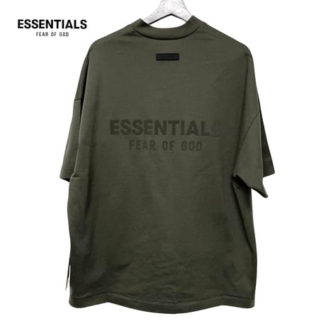 ESSENTIALS  fear of god /Vneck Logo Tshirt  "Off Black "