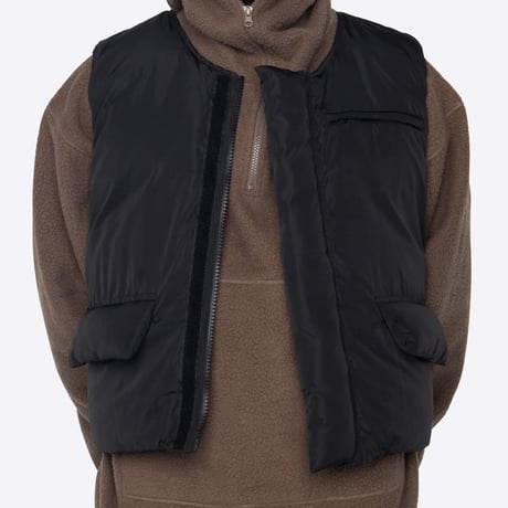EPTM/PUFFER VEST（REVERSIBLE）”BLACK"