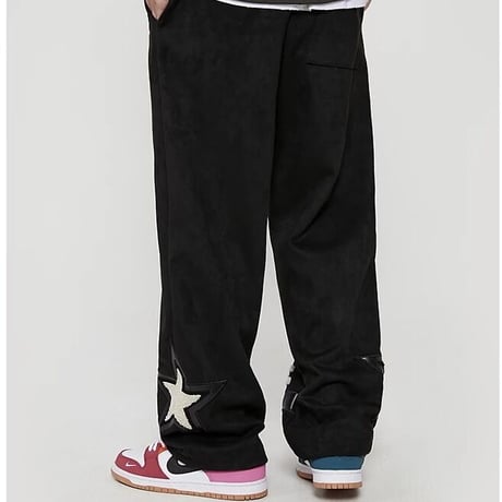 Mismatch NYC/suède wide pants
