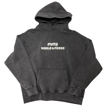 FNTY/Smile Embroid Hoodie  "WASHED BLACK"