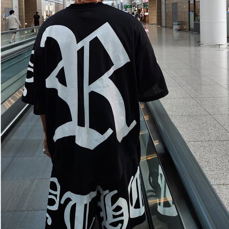 By The R/Big Lettering Mesh Shorts (Set UP)  BLACK