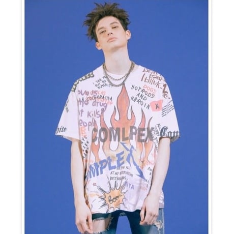 White Complex/Flame BOX Tee