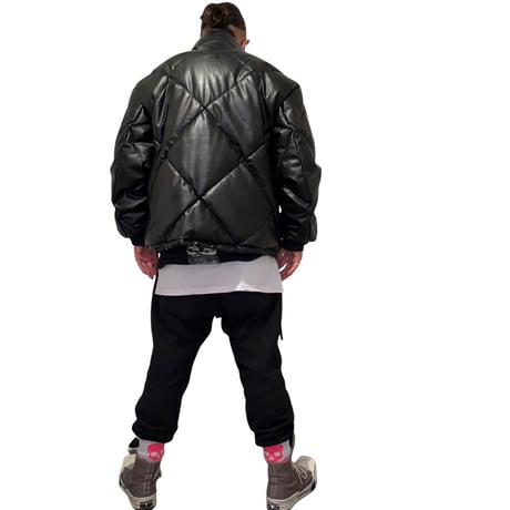 SAINT PAIN/Leather Puffer JACKET