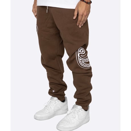 EPTM/PAISLEY SWEAT PANTS  ”BROWN"