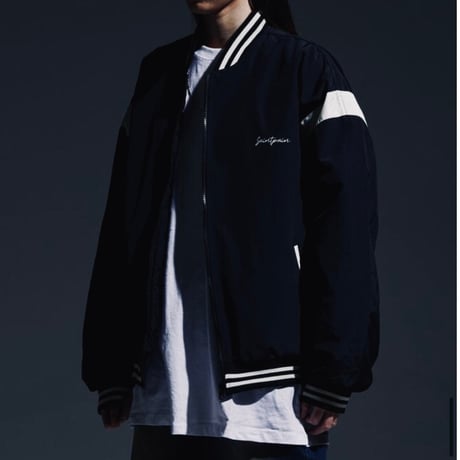 SAINT PAIN/Reversible Varsity Quilting  Jacket