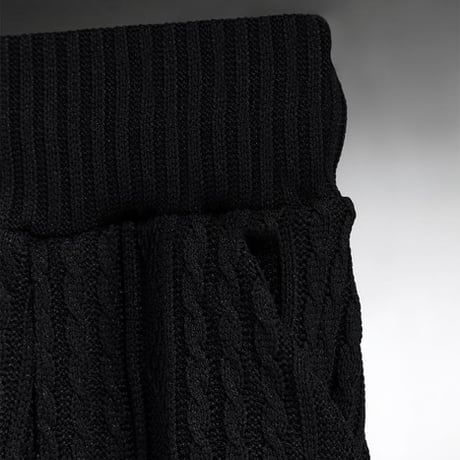 By The R/ Summer Knit Pants SET UP "BLACK"