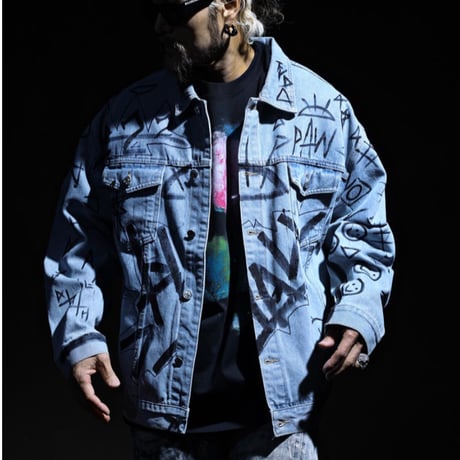 By The R/ Graffiti Denim Jacket