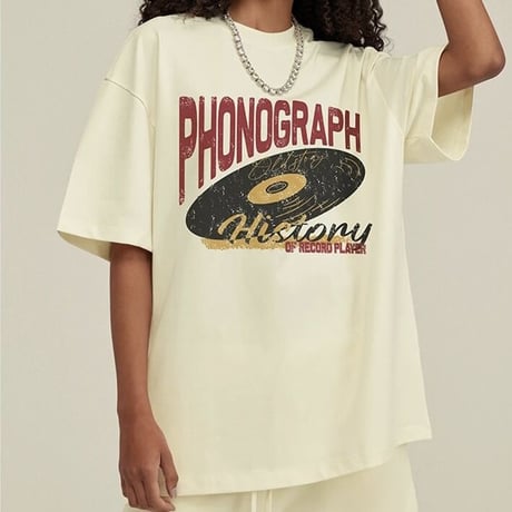 Mismatch NYC/ Record Tee "CREAM"