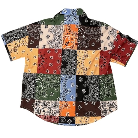 WOSS.official/ BANDANA patchwork oversize shirts