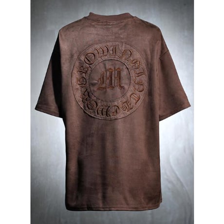 By The R/Letters Suede Tshirts  (BLACK/BROWN)