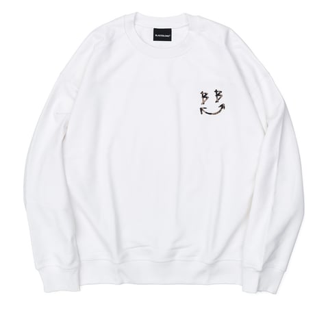 BLACK BLOND/BB logo smile  Crewneck  WHITE
