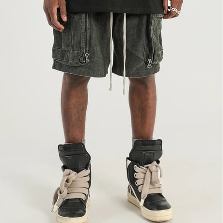 Mismatch NYC/Washed Canvas Shorts "Dark Green"