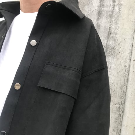 URKOOL/SUEDE Shirts JACKET  BLACK