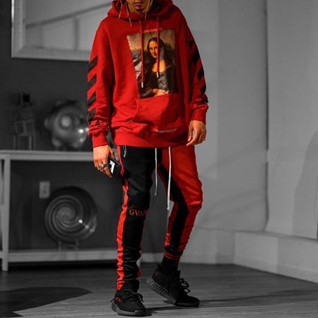 GUAPI/FUSION Track Pants　RED×BLACK