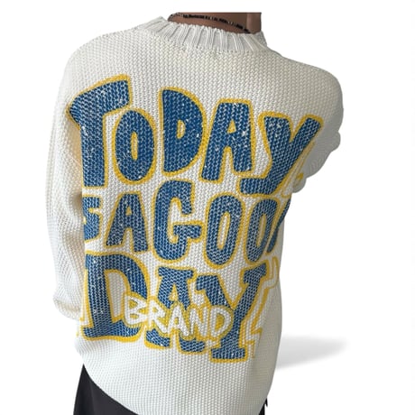 3.14π / today is a goodday Waffle knit "Cream"