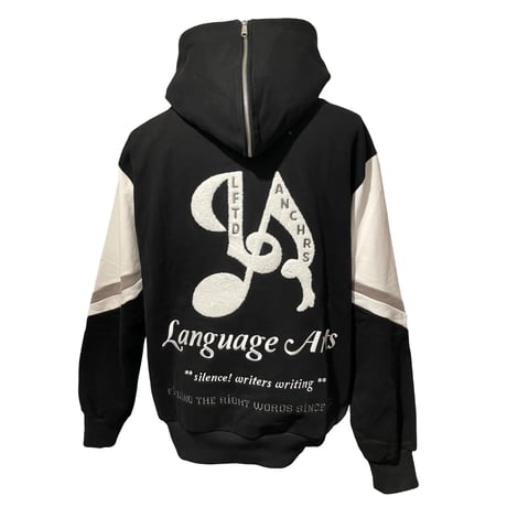 LIFTED ANCHORS/ Varcity 2way Zip Hoodie (Black)