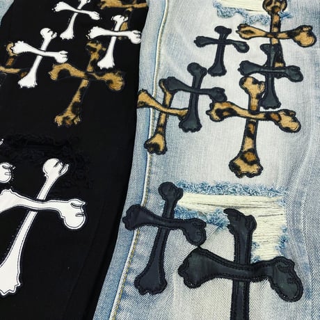 Crysp Denim/Cross Bone Black  denim
