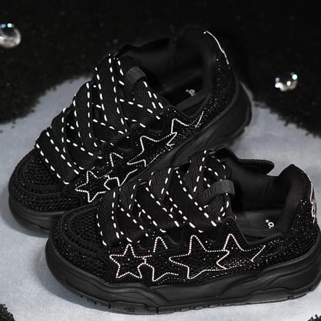 Kaalixto/Big Star Rhinestone Sneaker  BLACK