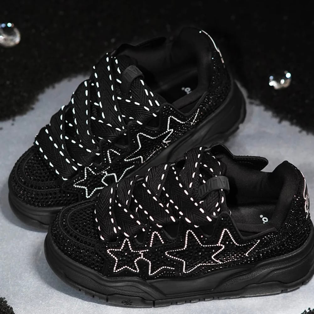 Kaalixto/Big Star Rhinestone Sneaker BLACK | B