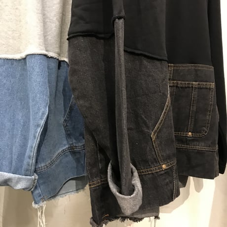 Mismatch NYC/Oversized denim custom  Hoodie