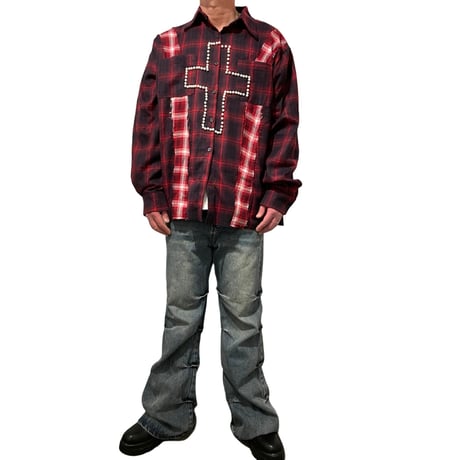 Mismatch NYC/Perl Cross Shirts "RED"