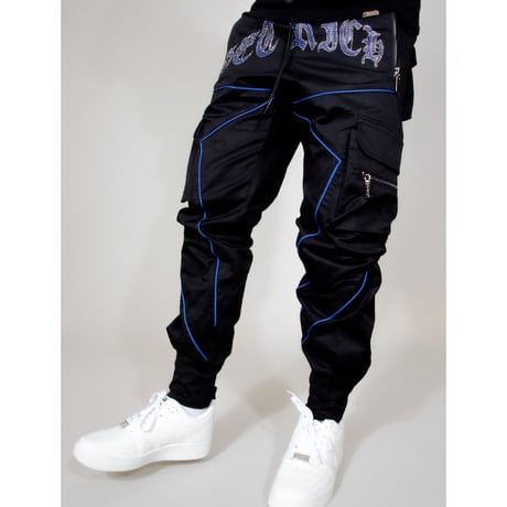 GUAPI/ BLACK ”GET RICH” Cargo pants