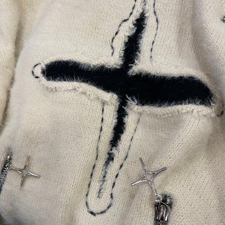 Mismatch NYC/ Mohair Cross Knit  CREAM