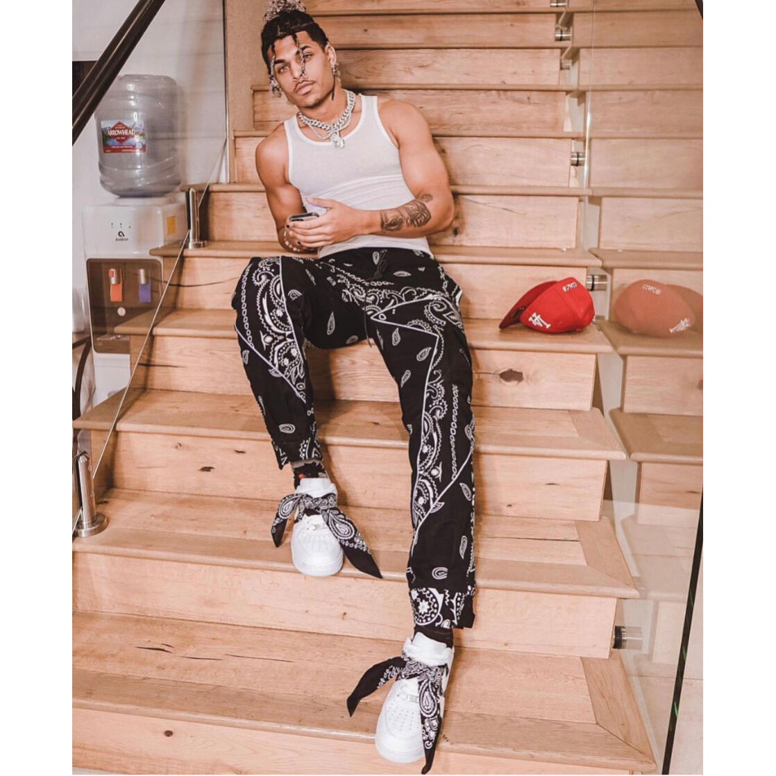 【2024】お歳暮・冬ギフト pants cargo Paisley GUAPI/ V2 BINGOST | ”BLACK” パンツ