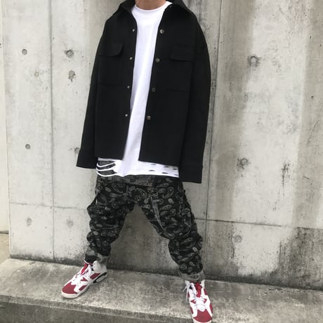 URKOOL/SUEDE Shirts JACKET  BLACK