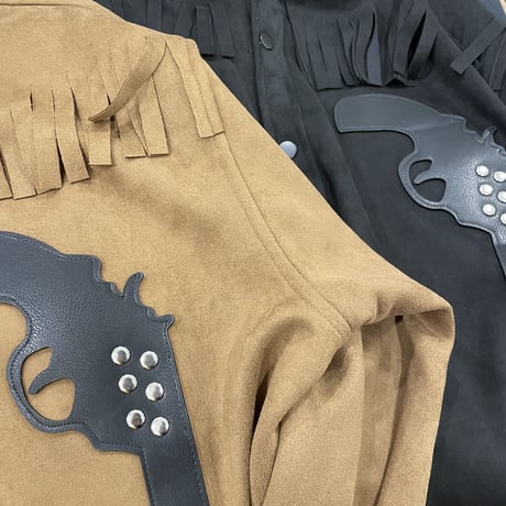 Mismatch NYC/GUN  Suede  shirts (BLACK /BROWN)