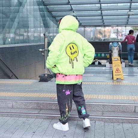 FNTY/Flying FLAME Sweat pants Faded Black