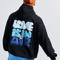 BOOHOO /Oversized LOVE Hoodie  BLACK