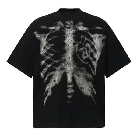 By The R/ Bone  thermal Tee "CREAM/ BLACK"