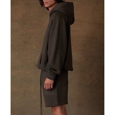 ESSENTIALS by Fear of God /Logo Hoodie  "OFF BLACK"
