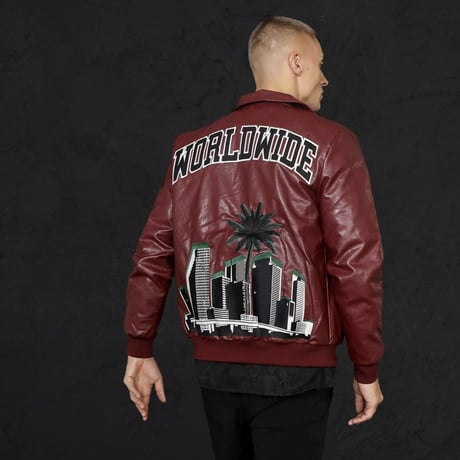 BOOHOO /Lether city Jacket   "DARK RED"