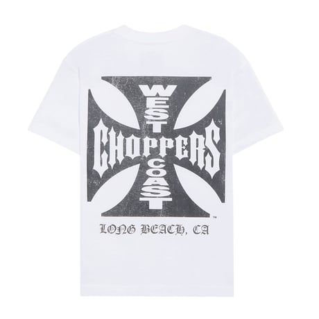 West Coast Choppers/ Logo Tee "Vintage WHite"
