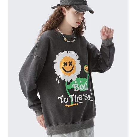 WOSS.official/Flower Smile  Crewneck
