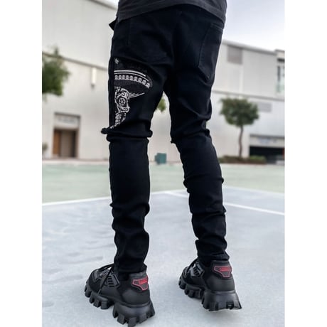 GUAPI/Stone logo denim