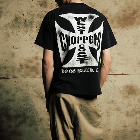 West Coast Choppers/ Logo Tee "Vintage BLACK"