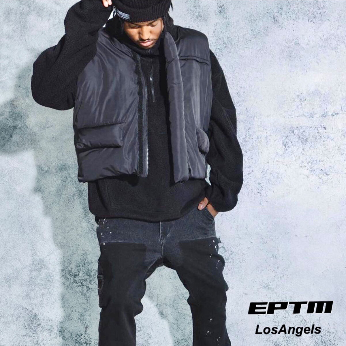 EPTM/PUFFER VEST（REVERSIBLE）”SILVER GRAY 