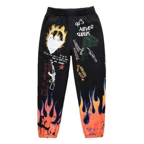 FNTY/Flying FLAME PANTS BLACK