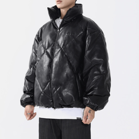 SAINT PAIN/Leather Puffer JACKET