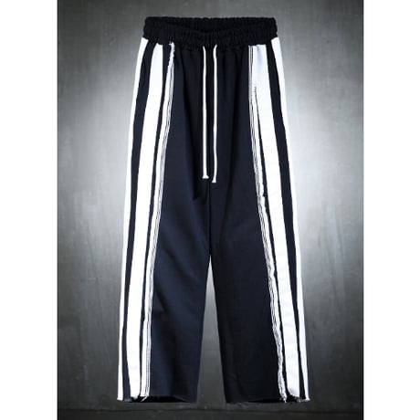 By The R/ Fringe Line Pants "BLACK/GRAY" (SET UP)