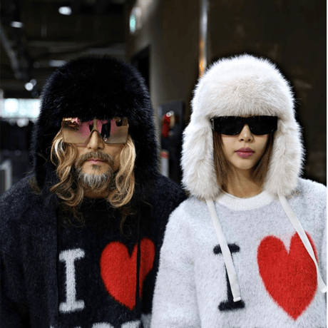2nd archive/ I♡Paris Mohair knit "WHITE"