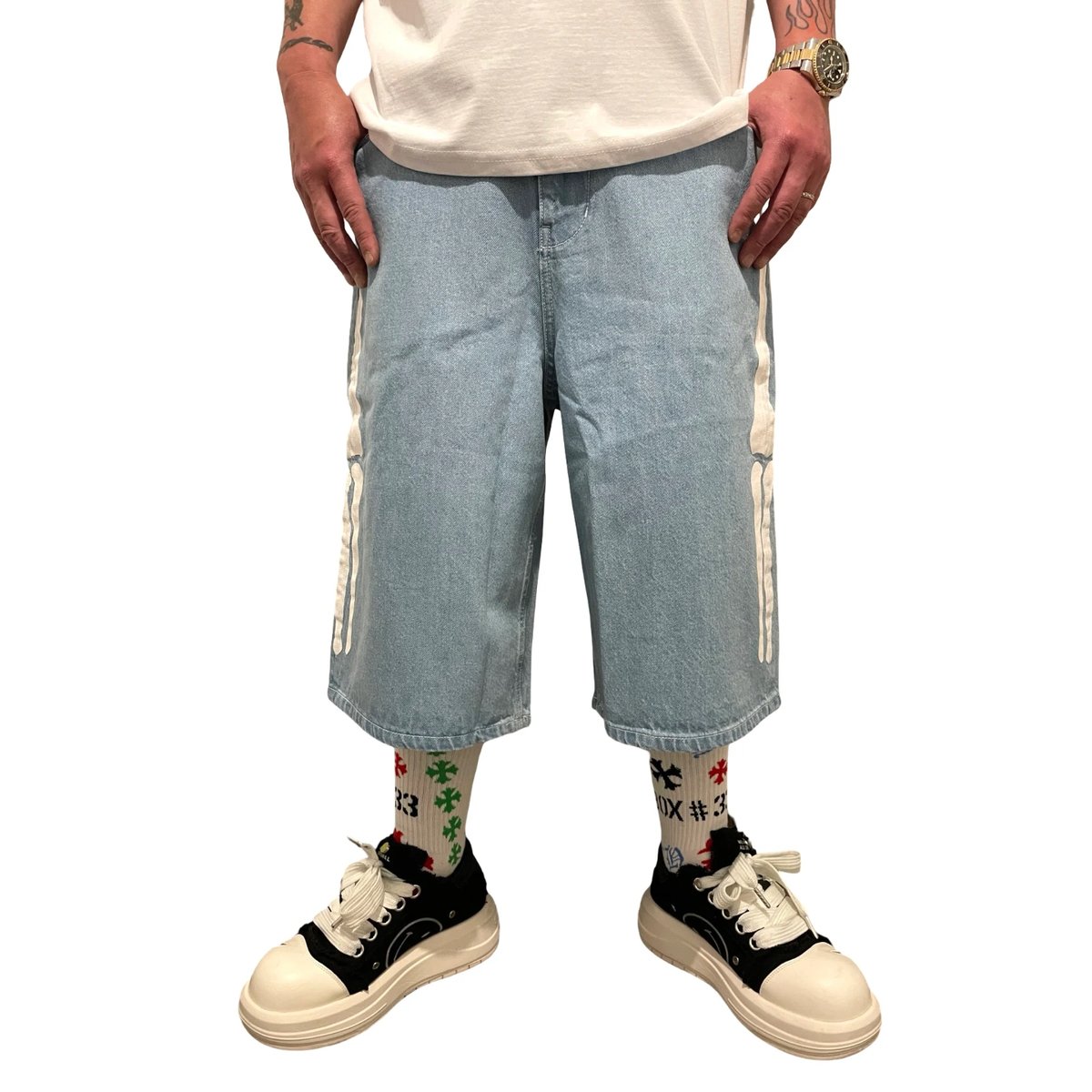 VANSON / Skalton Bones Denim Shorts 