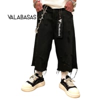 VALABASAS / Snapped Denim Shorts "Black Wax"