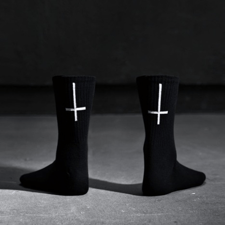 By The R/ Cross Socks "WHITE/BLACK"